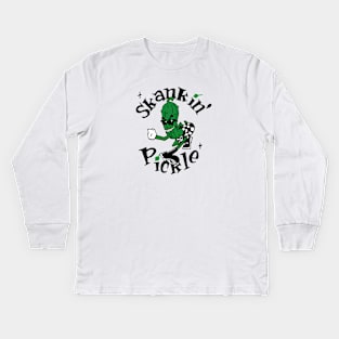 Skankin Pickle Dancing And Skankin Kids Long Sleeve T-Shirt